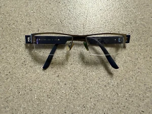 Oga Morel France Eyeglasses BLUE Frames ONLY. 6660O 54-18 - Picture 1 of 9