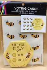 "WHAT WILL IT BEE?" Boy or Girl- Gender Reveal Cards & Stickers, BRAND NEW