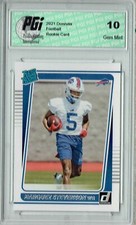 Marquez Stevenson 2021 Donruss Football #300 Gem Mint Rookie Card PGI 10