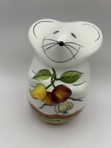 Vintage Laurie Gates "Mouse Holding Vegtables" Parmesan Cheese Shacker 5.5"H - Picture 1 of 6