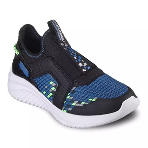 SKECHERS Boys Shoes Ultra Flex 3.0 Big Kid Size 4 Triple Pointz Blk/Blue/Lime - Picture 1 of 8