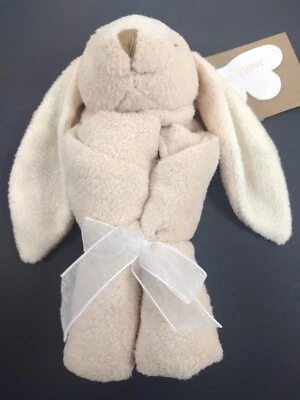 Angel Dear Beige Bunny Blanket Security Blankie Plush Toy New - Image 1 of 4