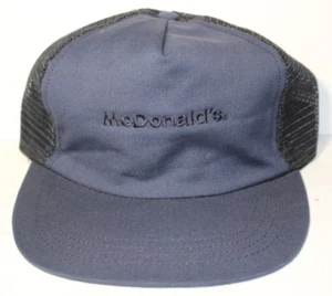 1980s Vintage McDonald's Uniform Hat Snapback Trucker Hat Cap CREST Made in USA - Picture 1 of 19