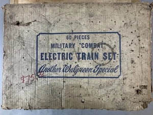 Vtg 50s MARX WALGREEN SPECIAL MILITARY "COMBAT" Electric Train Set w/ Box EX+ - Picture 1 of 19