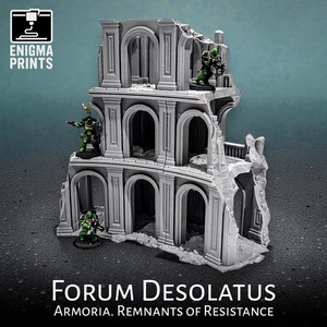 Forum Desolatus - Terreno Imperiale 28mm Stampato in 3D per Wargaming da Tavolo - Foto 1 di 7