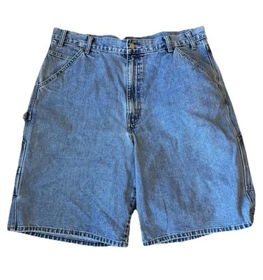 Vtg Levi's SilverTab Jean Carpenter Shorts Men's Size 36 Blue Workwear Baggy 90s - Image 1 of 4