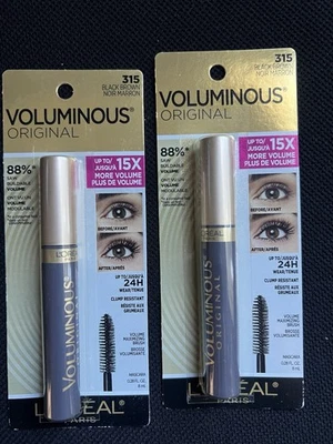 L'Oreal Voluminous Original Mascara, 315 Black Brown (2 Pack) - Image 1 of 2