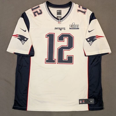 Tom Brady New England Patriots Jersey Super Bowl 53 LIII Nike Mens 2XL NFL White - Image 1 of 4