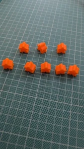 8 deep orange wooden meeples extra player for carcassonne game - Picture 1 of 1