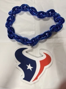 New NFL Detroit Lions BIG Fan Chain BLUE Necklace Foam USA SELLER - Picture 1 of 9