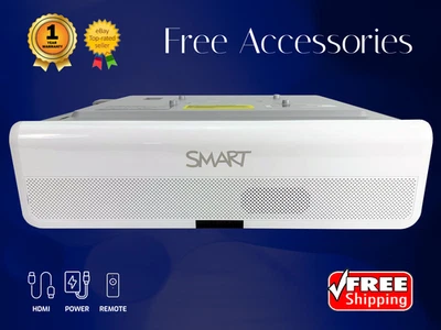 REFURBISHED SMART U100 DLP Projector UST Interactive 3600 Lumens Full HD w/Kit ⭐ - Image 1 of 4