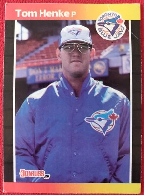 1989 Donruss Tom Henke Pitcher Toronto Blue Jays #385 - Image 1 of 4