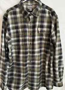 Carhartt Herren Original Passform kariert Brusttasche L/S Shirt Größe XLT schwer dick - Bild 1 von 7