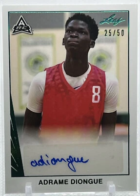 💥ADRAME DIONGUE AUTO ROOKIE 2022💥LEAF EMERALD BASKETBALL AUTO💥ARC LE #/50🔥🔥 - Image 1 of 2