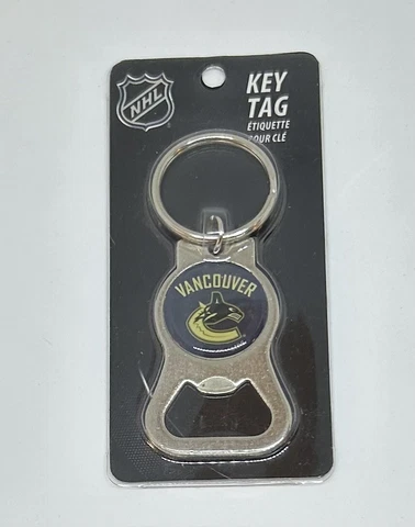 NEW Vancouver Canucks NHL Hockey Key Chain Ring Bottle Opener Cover