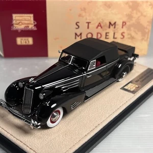 1/43 GLM Stamp 1934 Cadillac 452D V16 Victoria Convertible Coupe Close Top Black - Picture 1 of 3