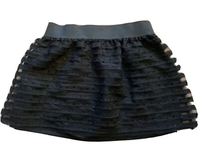 Minifalda de fiesta elástica con lentejuelas negras Wet Seal talla pequeña  Foto 1 de 4