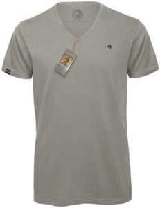 BAC TM044 T-shirt scollo a V cotone biologico COMPAGNIA grigio Hel... - Foto 1 di 3