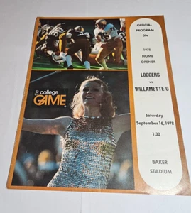 1978 PUGET SOUND vs WILLAMETTE COLLEGE FOOTBALL PROGRAM LOGGERS BEARCATS UPS U. - Picture 1 of 14