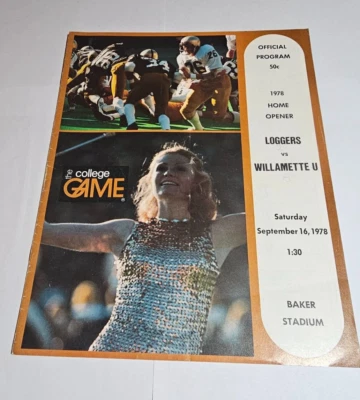 1978 PUGET SOUND vs WILLAMETTE COLLEGE FOOTBALL PROGRAM LOGGERS BEARCATS UPS U. - Image 1 of 4