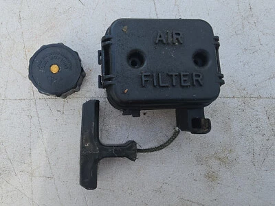 25FF24 HOMELITE HB180V PARTS: AIR CLEANER, FUEL CAP, GRIP, ALL NEED A BATH, GC - Image 1 of 4