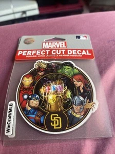 San Diego Padres Marvel Avengers 4x4. perfect Cut Decal MLB - Picture 1 of 1