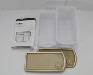 Tupperware Shelf Smart Set Slim Rectangular #1, #2 Storage Containers New! - Picture 1 of 11