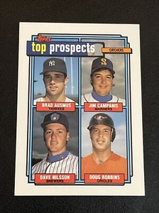 1992 Topps BRAD AUSMUS / DAVE NILSSON / JIM CAMPANIS / DOUG ROBBINS RC #58