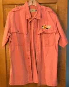 Vintage Red Head Bass Pro Shops Outdoor World Salmon Fishing Sportsman Shirt XL - Picture 1 of 4