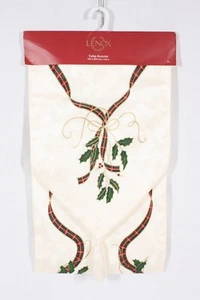 RARE! LENOX HOLIDAY NOUVEAU GOLD TABLE RUNNER SIZE 14" X 90" NEW WITH TAGS - Picture 1 of 6