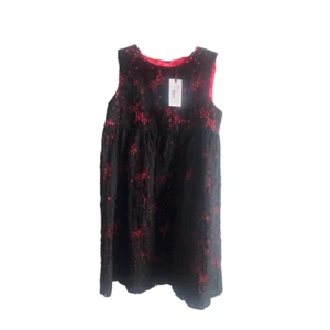 Milly Minis Girls Lace Party Dress, Black/Fl. Pink, Size 12 - Picture 1 of 1