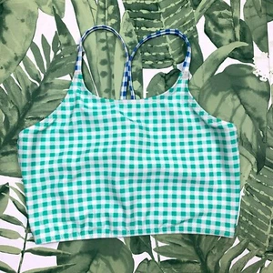 Crewcuts J. Crew Girls Gingham Blue Green Tankini Sz 14 Swimsuit New NWT - Picture 1 of 5