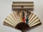 Wunderschöner Fächer um 1930 - Handbemalt / Signiert - Bilbao / Spain mit Etui