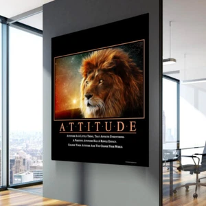 ATTITIUDE BLACK MOTIVATION QUOTE INSPIRATIONAL PRINT HOME WALL POSTER CANVAS - Picture 1 of 12