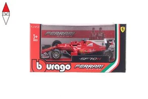 MODELLINO BBURAGO FERRARI F1 SF70H 1/43 5 VETTEL - Foto 1 di 3