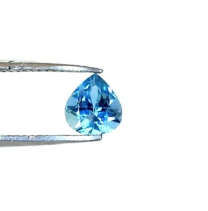 5MM Certificado Natural Aguamarina Forma Corazón Corte 0.37 Cts Brillante Loose - Picture 1 of 7
