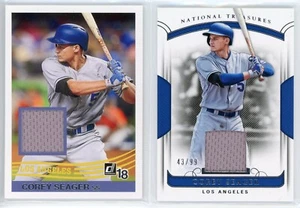 2x Corey Seager Jersey Lot - 2018 Donruss 2018 Panini National Treasures /99 - Bild 1 von 2