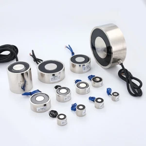 1pcs Electromagnet DC 12V/24V Electro Magnet Solenoid Sucker Suction 2.5KG-150KG - Picture 1 of 22