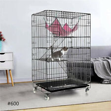 Large Cat Cage DIY Collapsible Metal Wire Pet Crate Villa Outdoor Indoor Playpen