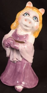 Muppets Miss Piggy Ceramic Figurine Vase Sigma Taste Setter Henson Japan Vintage - Picture 1 of 20