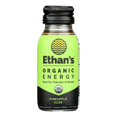 Ethan's Organic Energy Té Verde Jugo de Frutas Piña Aloe 2 Fl Oz Estuche de 6 Foto 1 de 4