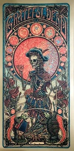 Luke Martin - Grateful Dead: Jack Straw Foil Print Poster collo di bottiglia - Foto 1 di 5