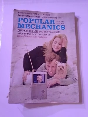 Popular Mechanics Magazine Vintage February 1966 How To Magazine - Image 1 of 3