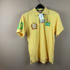 New White Owl Men’s large yellow Brazil cotton SS polo shirt