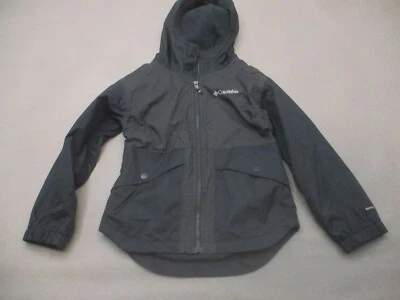 Ветровка детская Columbia размер XS(6) унисекс черная на молнии капюшон флисовая с подкладкой 383 - Изображение 1 из 4
