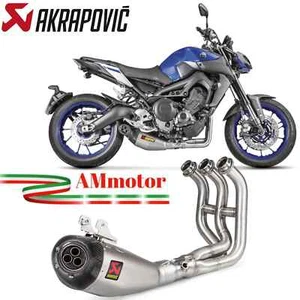 Akrapovic Yamaha MT-09 2018 Scarico Completo Per Moto Racing Terminale Titanio - Foto 1 di 6