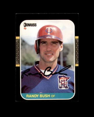 Randy Bush Hand Signed 1987 Donruss Minnesota Twins Autograph - Image 1 of 2
