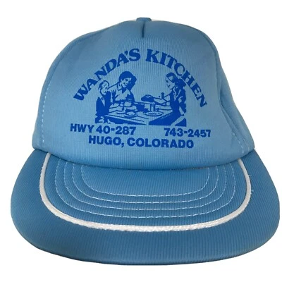 Vintage JF Beaver Colorado Blue Snapback Trucker Hat USA Blue Wanda’s Kitchen - Image 1 of 4