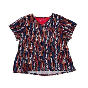 Urbane Scrubs Top 3XL Multiple Pockets Floral V Neck - Picture 1 of 4