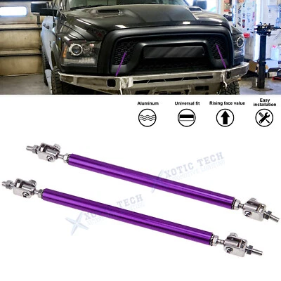 2Pcs Race Style Purple Lip Rear Splitter Strut Rod Sporty Fit Ram Lincoln Rivian - Image 1 of 4